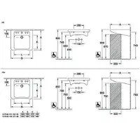 Villeroy & Boch 51786701 Waschbecken ViCare 650x550mm Rechteck