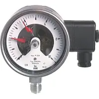 Wika Kontaktmanometer 1NC/2NO 0..4bar (58psi) Edelstahl 100mm Klasse 1 Unter Anschluss