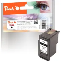 Peach Druckkopf schwarz kompatibel zu Canon PG-560, 3713C001, Standardertrag, Schwarz, 8 ml, 1 Stück(e), 200 Seiten, Einzelpackung