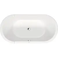 Duravit Badewanne Starck 160 x 80 x 60 cm, oval R-Schräge, Acrylverkleidung, Gestell, weiß, 700409000000000