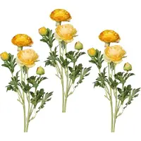 Creativ Green Kunstblume "Ranunkel" für schöne Arrangements wie Sträuße und Gestecke