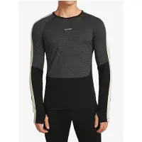 Icebreaker Unterhemd Herren Merino 200 Oasis+ LS Crewe Black/Jet Heather-L