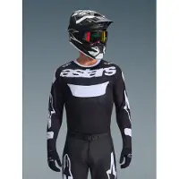 Alpinestars Racer Air Riway Motocross Jersey, schwarz/weiß, L
