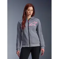 Alpinestars Stella Chrome V2 Sport Kapuzenjacke Gray Heather Pink Fluo, Größe: XXL
