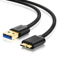 UGREEN 10840, 0,5 m, Micro-USB A, Micro B, USB 3.2 Gen 1 (3.1 Gen 1), Männlich/Männlich, Schwarz