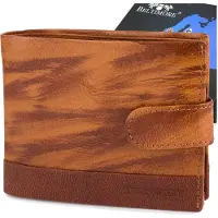 Beltimore Herren-Ledergeldbörse horizontal klassisch braun RFID D33
