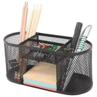 Net Organizer für Büroutensilien, Schwarz, Abmessungen 200 x 85 x 90 mm