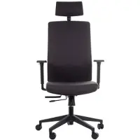 Stema Drehbarer ergonomischer Bürostuhl ZN-807-B, verstellbare Armlehnen, Kopfstütze, verschiebbarer Sitz (vorne-hinten), Stoff 26
