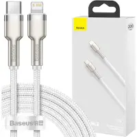 Baseus Cafule, 2 m, Lightning, USB C, Männlich, Männlich, Weiß