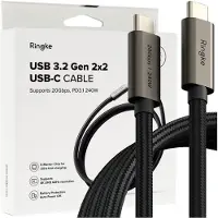 Ringke Usb 3.2 Gen 2X2 Typ-C Kabel Pd240W 100Cm Schwarz