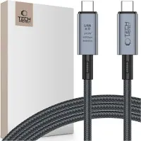 TechProtection ULTRABOOST MAX USB 4.0 8K 40GBPS Typ-C Kabel PD240W 200CM GRAU