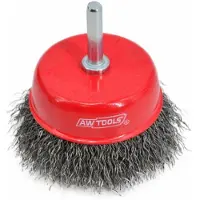AWTOOLS 75-mm-Schaft-Topfbürste, gecrimpter Draht
