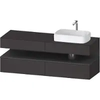 Duravit Waschtischunterschrank Qatego 160x55x60cm, gra m/Gr m, Pl, Beck. re