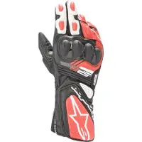 Alpinestars SP-8 V3 Schwarz Weiß Rot Fluo Handschuhe Größe L