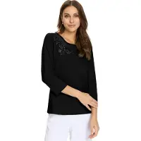Witt Weiden Rundhals-Shirt in schwarz | Gr.: 44