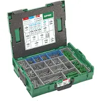 Spax Elektriker L-BOXX, T-STAR plus, 1.200 Halbrundkopf + 250 Dübel + 6 Bits