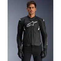 Alpinestars Dusk Airflow Lederjacke Black White, Größe: 62