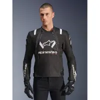 Alpinestars T-Stunt Air Motorrad Textiljacke, schwarz/weiß, L