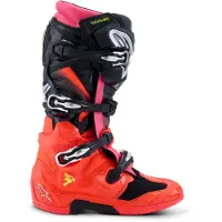 Alpinestars Tech 7 Stiefel Black Red Fluo Pink Fluo