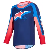Alpinestars Trikot SUPERTECH VISTA YOUTH, , Kinder (dunkelblau/korallenrot/kobaltblau, Größe XL)