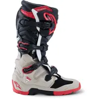 Alpinestars Tech 7 Enduro Stiefel Black Light Gray Bright Red