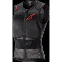 Alpinestars 6508123-009-S, Männlich, Motorrad-Weste, Schwarz, Rot, Transparent, S