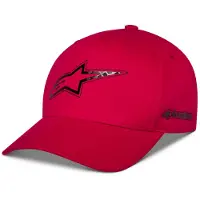 Alpinestars Carbon Fiber Snapback Mütze Red, Größe: One Size