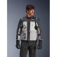 Alpinestars Cusco Drystar wasserdichte Motorrad Textiljacke, dunkelgrau/hellgrau, L