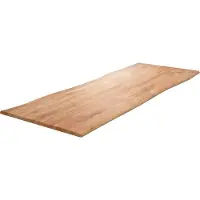 DELIFE Esstischplatte Edge 260x100cm Akazie Natur Live-Edge