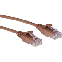 ACT Braunes 1,5 Meter langes LSZH-U/UTP-Cat-6-Datencenter-Slimline-Patch-Kabel mit RJ45-Anschlüssen, 1,5 m, Cat6, U/UTP (UTP), RJ-45, RJ-45, Braun