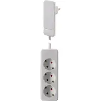 Bachmann Flat Plug CEE7/7 weiss, 1,6m 3xCEE7/3