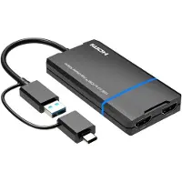 Microconnect MC-USB3.1CHDMIX2-2IN1, 0,12 m, USB Typ-C, HDMI, Stecker, Buchse, 3840 x 2160 Pixel