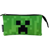 Minecraft Face 3-fach Federmäppchen 22 cm
