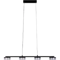 Näve Pendelleuchte - LED Pendelleuchte "CIMO" L: 96cm, Hängelampe im Modern Style, ausMetall und Kunststoff in schwarz, 150 cm hoch, Maße 96 x 12 cm, Inkl. LED – dimmbar