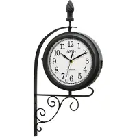 AMS Quarz-Wanduhr, Quarzwerk, 24x54x9cm, 9433