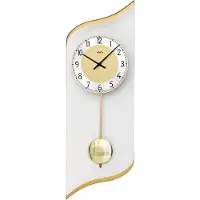 AMS Quarz-Pendeluhr, Quarz-Pendelwerk, 19x55x4cm, 7437