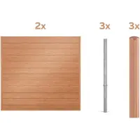 GAH Alberts Dichtzaun ALBERTS "Palitio, Profilhöhe 150 mm", braun (holzdekor hell, zum einbetonieren), H:180cm, Aluminium, Zaunelemente, Dichtzaun, Aluminium, verschiedene Dekore und Längen