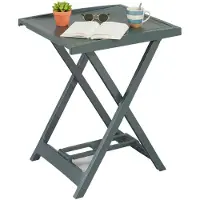 Dmora Ohatchee - Outdoor Tisch, 60x47x65h cm Grün, 2 Sitzplätze Italy