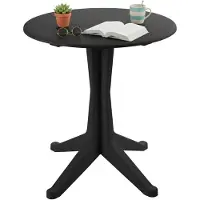 Dmora Trimble - Outdoor-Tisch, 70x70x72h cm Anthrazit, 2 Plätze Italy