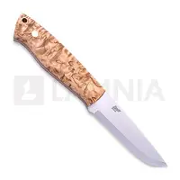 Brisa Trapper 95 Messer, Elmax Scandi, curly birch, left