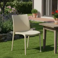 Dmora Grover - Stuhl für draußen, Beige, ein Stuhl Italy