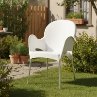 Dmora Vashti - Outdoor-Stuhl, Weiß, ein Stuhl Italy