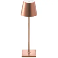 Sigor LED-Akkutischlampe Nuindie, USB-C, bronze, IP54, dimmbar