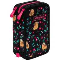 Astrabag Dreifach-Schulstiftetui Mit Drei Fächern Und Schulzubehör Von Astra Flower