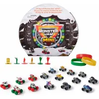 Generisch Monster Jam Mini-Adventskalender für Weihnachten – 24 Tage mit Mini-Monster-Trucks und Zubehör – Maßstab 1:87