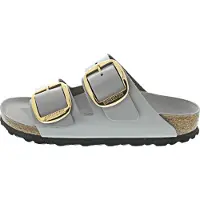 Birkenstock Damen Arizona Big Buckle Zweistreifen Sandalen Hochglanz-Steinmünze