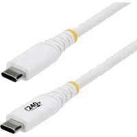 StarTech.com .com 1m USB-C Ladekabel, 240W (5A) PD EPR, USB-IF , langlebig, hochflexibel und robust, USB 2.0 Laptop Ladekabel - Weiß, 1 m, USB C, USB C, USB 2.0, 0,48 Gbit/s, Weiß