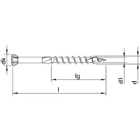 Heco TOPIX-plus Glasleistenschraube 3,5 x 50mm A2 TG T-Drive 200 St. - 61652