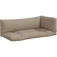 vidaXL Palettenkissen 3-tlg. Taupe Stoff