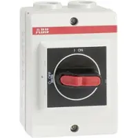 ABB OTP16K3M25 Sicherheitsschalter im Kunststoffgehäuse 3-polig 7,5 kW 400 V mit schwarzem Griff, IP65 Einführung oben und unten 1SCA022699R4310